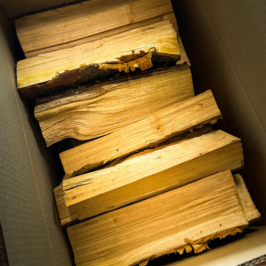 Perfectly dried best quality Cherry cooking wood UK. For offset smokers and live fire grilling smoking wood delivered.